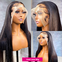 Perruques 13x6 en cheveux vietnamiens bruts lisses, sans colle, avec dentelle frontale HD transparente, perruques en cheveux vierges Remy ultra-lisses