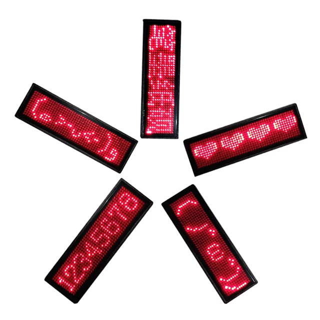 bluetooth Led Name Badge Programmable Acrylic Name Badge Scrolling Led Name Badge