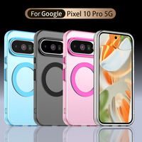 Coque de téléphone magnétique élégante pour Pixel 8 9 9A 10 Pro XL Anti-chute Coque Airbag givrée
