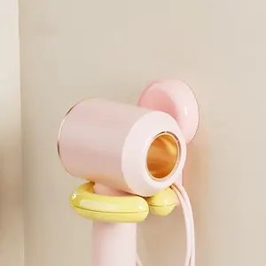 Soporte de Pared para Secador de Pelo con Ventosa de Plástico, Sin Perforaciones, Reutilizable, Impermeable, Estante de Almacenamiento para Secador de Pelo - Product Image 3