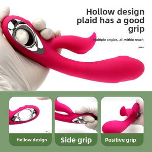 Vibrador silencioso con mango de control de vibración de 7 frecuencias de silicona para el punto G, tipo varita, para adultos. - Product Image 6