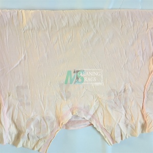 ผ้าฝ้ายสีอ่อนรีไซเคิลแบบตัดสำเร็จรูปสำหรับเช็ดทำความสะอาดในอุตสาหกรรม - Product Image 4