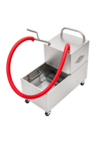 Chariot de filtration d'huile pour friteuse professionnelle, machine mobile de filtration d'huile de cuisson pour restaurant, snack-bar et traiteur