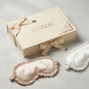 Mulberry Silk Ruffle Eye <b>Mask</b>, Beauty Eyemask Protect Eyelashes, Soft Smooth <b>Sleep</b> <b>Mask</b> for Travel Gift Set - Product Image 1