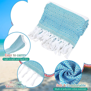Luxury 100% Cotton Soft Eco-Friendly Absorbent Quick-Dry Sand Free Summer Gym Beach Sports <strong>Towel</strong> - Product Image 3