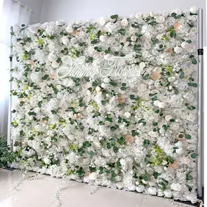 Tissu fleur mur accessoires de mariage internet célébrité studio photographie dégradé fleur mariage fond mur vacances