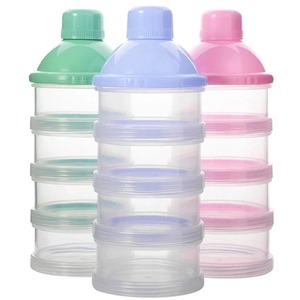 4/5 Grid Portable Milk Powder Formula Dispenser Container Storage Essential Cereal Boxes Toddle Baby Snacks Food Storage Box - Product Image 2