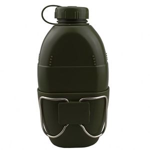 Échantillon gratuit : Kit de cantine tactique d'extérieur, ensemble de 4 pièces en aluminium avec tasse, réchaud à bois et sac de transport pour camping et randonnée, avec poignée de transport - Product Image 1