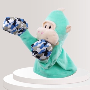 Marionnette <span class=keywords><strong>de</strong></span> boxe en peluche avec son, mignonnes manettes <span class=keywords><strong>de</strong></span> doigt pour jeu parent-enfant, cadeau fantaisie anti-stress - Product Image 4