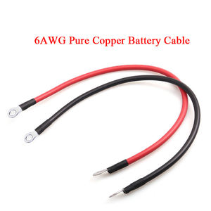 Высококачественный кабель Hooha Harness красно-черный 6AWG, луженая медь, RoHS, для заземления, с термоусадочной трубкой, для аккумуляторных батарей - Product Image 2