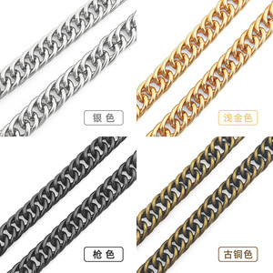 Cadena Chopin de Hierro Plateado 1.2 1.4 1.6 1.82mm, Cadena Duradera para Empalmar Bolsas, Estilo Hip Hop - Product Image 1