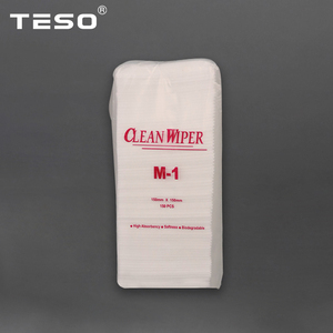 Lingettes non tissées <span class=keywords><strong>TESO</strong></span> M-1 100% polyester spunlace écologiques pour salle blanche 15x15cm pour le nettoyage industriel - Product Image 1