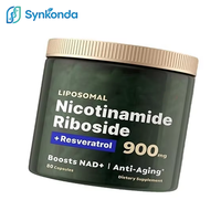 Capsules de complément alimentaire à base de Resvératrol et de NAD, marque privée OEM, Nicotinamide Riboside 900mg liposomale pour une absorption élevée