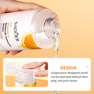 SADOER <b>Vitamin</b> <b>C</b> <b>Liquid</b> Makeup Remover Deep Cleaning 300ml for Face Lip Eyelash Cleansing All Skin Types - Product Image 6