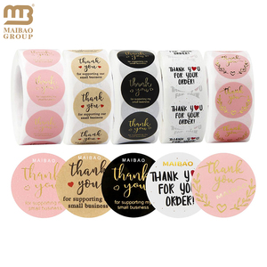 Etiqueta Adhesiva Personalizada de Papel Kraft para Envolver Regalos, con Logotipo Propio, para Velas, Agradece su <span class=keywords><strong>Compra</strong></span> - Product Image 3