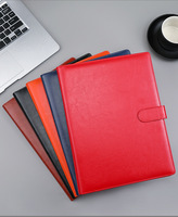 Logotipo personalizado Mul-tifunctional A4 Pu cuero Carpeta de archivos Oficina de negocios Contrato Titular Sobre Carpeta Caso