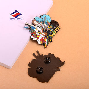 Longzhiyu 18 anni smalto distintivo produttore di metallo personalizzato logo Anime perni Funning distintivo luminoso pieghevole - Product Image 5