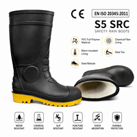 Bottes de sécurité antistatiques isolées en PVC, embout en acier, imperméables, pour travaux industriels