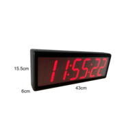 Reloj NTP sincronizado, 4 "X 6 dígitos rojos, Ethernet a través de alimentación, reinicio automático de DST