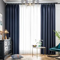 DaiRui Vente en Gros Rideaux Occultants de Luxe en Polyester Prêts à Poser Noirs pour Salon Maison Fenêtre