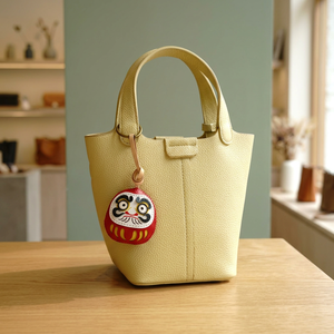 Premium Daruma Doll Hanging Leather Charm with Cartoon Design Double-Sided and Colorful for Bags - Product Image 2