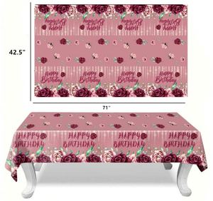 Nappes en PVC personnalisées pour tables rectangulaires, nappes en plastique jetables pour fêtes, anniversaires, mariages - Product Image 3