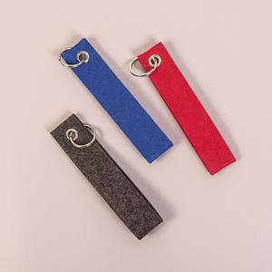 Porte-clés en feutre moderne pour accessoires de voiture et de bagages, impression de logo personnalisée disponible en plusieurs couleurs - Product Image 4