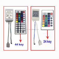 Tira de LED RGB SMD 5050 de 12V CC, 5m, 60 LED/m, con Control Remoto IR de 24/44 Teclas, para Cambio de Color, Impermeable IP67
