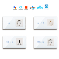 RSH EU 1/2/3/4 gangs télécommande sans fil verre tactile Tuya ZigBee HomeKit WiFi interrupteur d'éclairage intelligent avec application de contrôle vocal