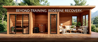 Salle d'expérience thermique extérieure personnalisée en cèdre rouge : Sauna, Bain de glace, Circuit chaud-froid pour le bien-être