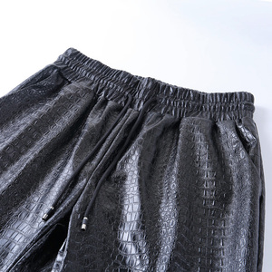Pantalon Hallen femme décontracté taille haute élastique <span class=keywords><strong>en</strong></span> simili <span class=keywords><strong>cuir</strong></span> pantalon lâche <span class=keywords><strong>en</strong></span> <span class=keywords><strong>cuir</strong></span> crocodile pantalon <span class=keywords><strong>salopette</strong></span> - Product Image 6