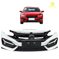 Para Honda Civic modelo 16-19, sedán de tres puertas, parachoques delantero (conjunto de capó, parrilla y componente de la carrocería de la parrilla del radiador delantero)