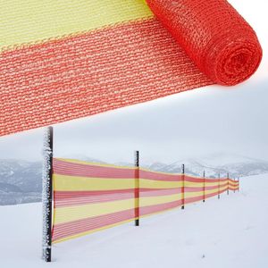 Rete di Sicurezza per Neve 50g, Barriera Temporanea ad Alta Visibilità, Rete da Costruzione 0.9*50m, Recinzione di Avvertimento per la Sicurezza Stradale - Product Image 1