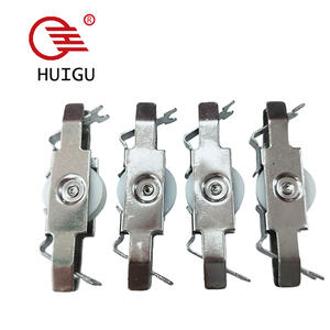 Roue <span class=keywords><strong>de</strong></span> porte coulissante en verre à poulie individuelle, roue en H, poulie à trois pièces, rouleau <span class=keywords><strong>de</strong></span> rail, glissière avec roulement silencieux - Product Image 3