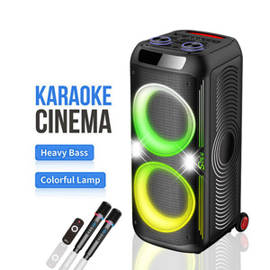 ลำโพงปาร์ตี้กลางแจ้ง CQS-S6610 พร้อมไฟ RGB เล่นได้นาน 5-6 ชั่วโมง เหมาะสำหรับงานปาร์ตี้ในสวน ทริปแคมป์ปิ้ง กำลังขับ 120 วัตต์ วูฟเฟอร์คู่ขนาด 8 นิ้ว รองรับคาราโอเกะ - Product Image 1