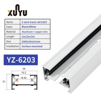 Éclairage sur rail LED COB à 2 fils en alliage d'aluminium, double rail, montage en surface, pour magasin de carrelage commercial, salle d'exposition, intérieur moderne, boutique