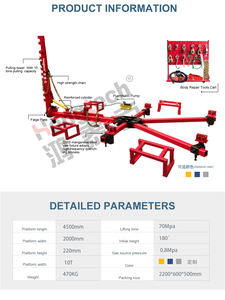 Mesin rangka remote pengangkat truk, peralatan reparasi bodi/rangka pelurus bangku, alat reparasi badan - Product Image 2