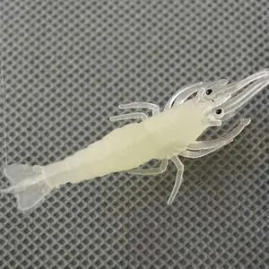 5 개/가방 1g 부드러운 새우 새우 3D 낚시 미끼 생체 공학 인공 새우 미끼 리드 바다 낚시 태클 빛나는