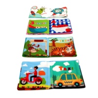 Livre en tissu pour bébés, fabriqué en usine, en gros, nouveau-né, tissu doux, lavable, ne se décolore pas, motifs clairs