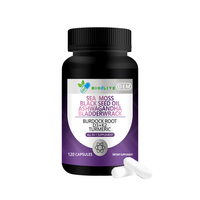 Complément Premium Cheveux Peau Ongles à base d'Algues Marines, Fucus, Huile de Nigelle, Curcuma, Vitamines D3 et K2 – Soutien Quotidien Beauté – 120 Capsules