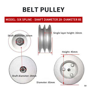 Poulie de boîte de vitesses <span class=keywords><strong>pour</strong></span> <span class=keywords><strong>micro</strong></span>-motoculteur, accessoires <span class=keywords><strong>pour</strong></span> motoculteur rotatif, machine à chaîne, plateau de courroie à double gorge - Product Image 6