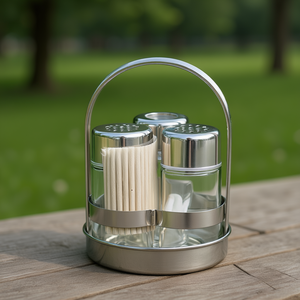 ชั้นวางเครื่องเทศพร้อมที่ใส่ไม้จิ้มฟัน โครเมียมขัดเงา 1252000 - Product Image 3