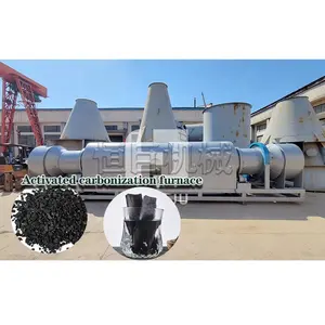 Coconut shells charcoal Olive wastes continuous activated carbonization furnace for activated charcoal