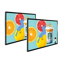 Pantalla Publicitaria de Animación 4K de 15.6 Pulgadas (32 Pulgadas) para Montaje en Pared, Señalización Digital para Tiendas de Bebidas