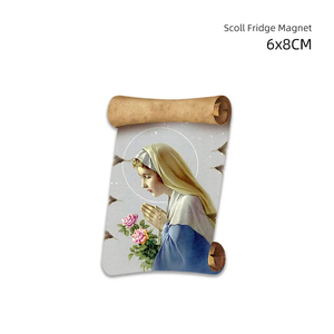 Vente en gros de décoration d'intérieur bon marché Scoll Aimant de réfrigérateur en céramique Impression personnalisée Autocollants de carreaux de sublimation souvenir avec magnétique doux - Product Image 2