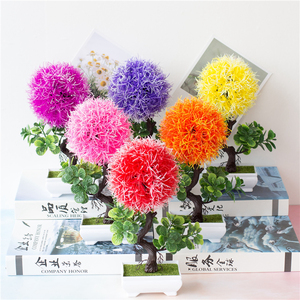 Cheap Price Wholesale New Plastic Artificial Bonsai Flowers for Home Office Decoration