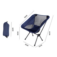Petite chaise pliante d'extérieur portable en forme de lune, tabouret de pêche, chaise de peinture artistique, chaise de plage respirante pour pique-nique, camping