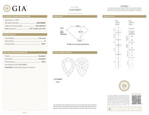 ลูกแพร์สุดสุกใสเกรด1.26กะรัตเพชรโซลิแทร์ทรงหลวมธรรมชาติบริสุทธิ์ VVS1เกรด E สำหรับการทำเครื่องประดับ - Product Image 2