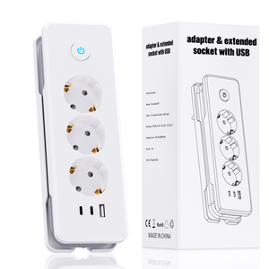 3-Way Smart Home Extension Socket EU Standard <b>Switch</b> Power Strip Modern Electrical Sockets Extension Board <b>with</b> Cord - Product Image 2