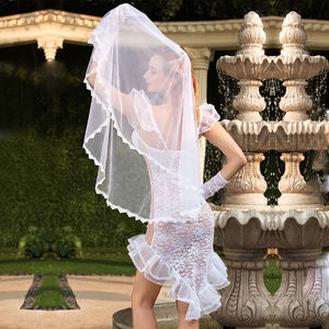 Sexy witte bruidjurken Bruiloft Fishtail-jurk Erotisch sexy lingerie Vrouwen Bruidkostuums Verleiding Sexy kleding voor huwelijksreis - Product Image 4